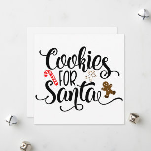 Cookies for Santa Fun Christmas Holiday Card