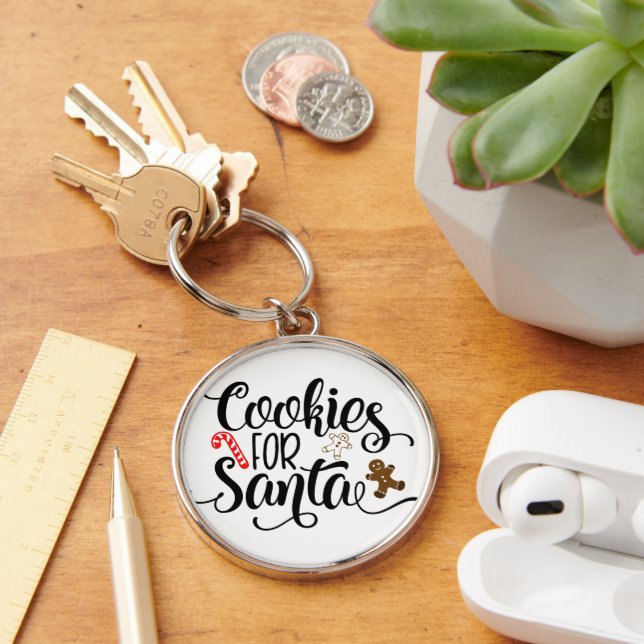 Cookies for Santa Fun Christmas Keychain (Desk)
