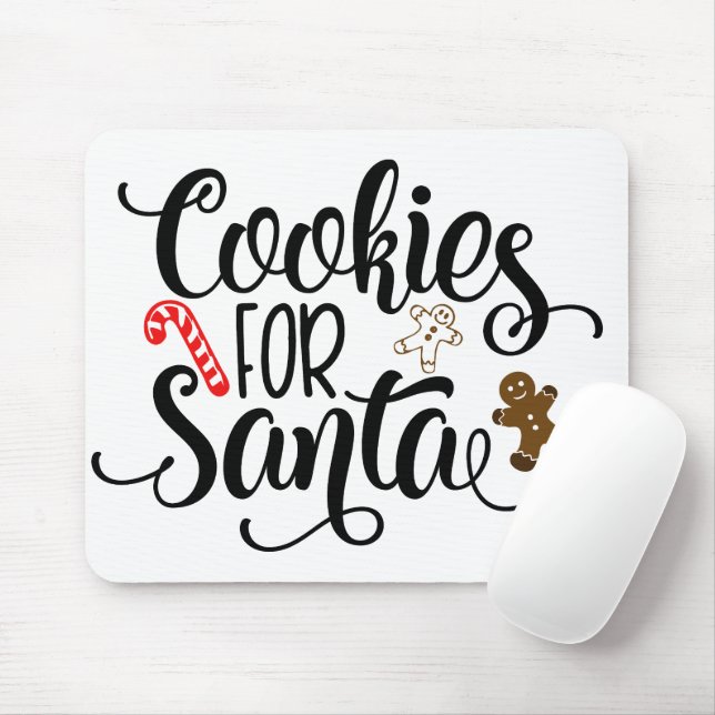 Cookies for Santa Fun Christmas Mouse Pad (With Mouse)