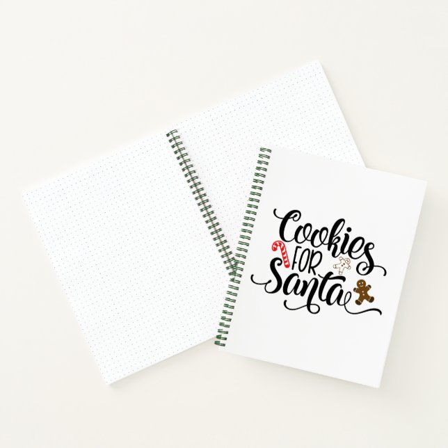 Cookies for Santa Fun Christmas Notebook (Inside)