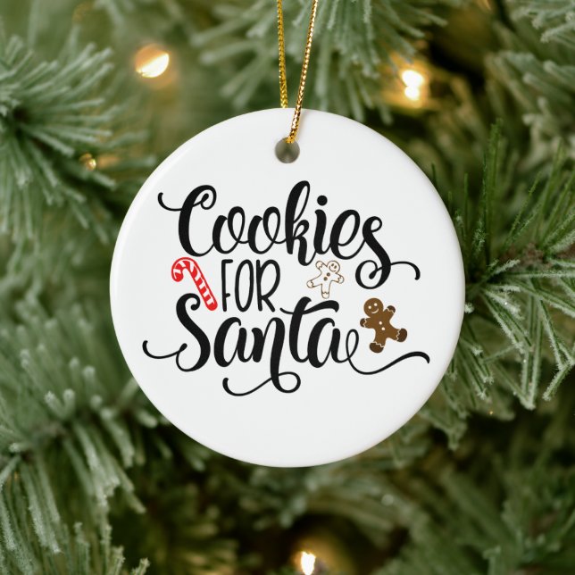Cookies for Santa Fun Christmas Ornament (Tree)