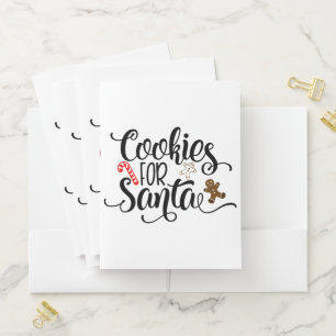Cookies for Santa Fun Christmas Pocket Folder