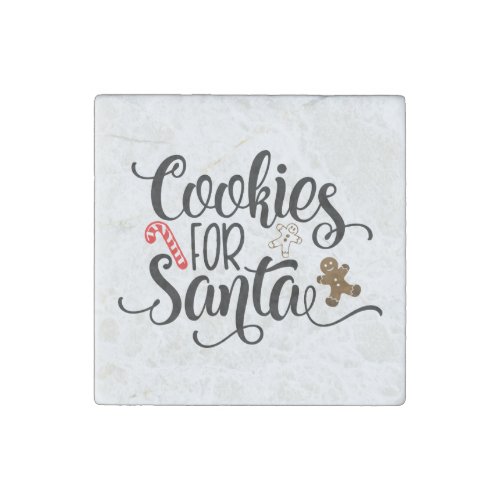 Cookies for Santa Fun Christmas Stone Magnet