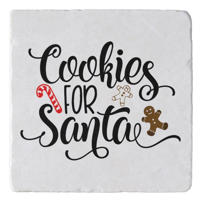 Cookies for Santa Fun Christmas Trivet (Front)