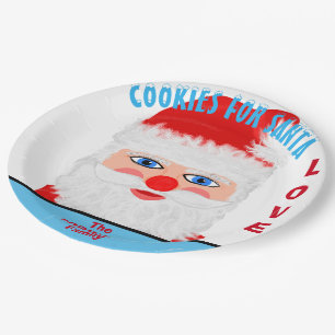 Cookies for Santa Love Family Name Paper Plates