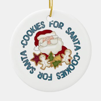 Cookies For Santa Ornament by doodlesfunornaments at Zazzle