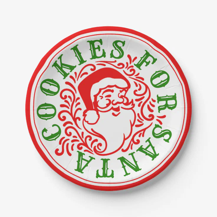 Cookies for Santa Paper Plates | Zazzle