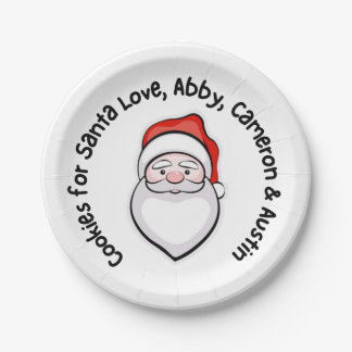 Cookies for santa paper plates