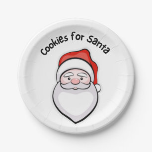 Cookies for santa paper plates