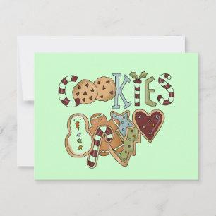Cookies for Santa Tshirts and Gifts Holiday Card