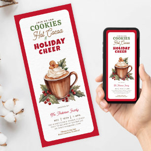 cookies hot cocoa and holiday cheer christmas invitation