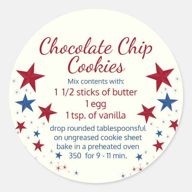 Cookies in a Jar Topper Classic Round Sticker (Front)