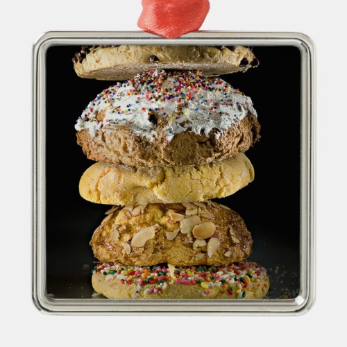 Cookies in a stack metal ornament