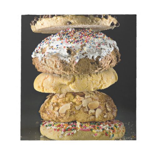 Cookies in a stack notepad
