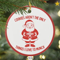 Cookies Joke Retro Style Naughty Santa Christmas 