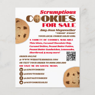 Cookies Logo, Cookie Sales Fundraising Flyer