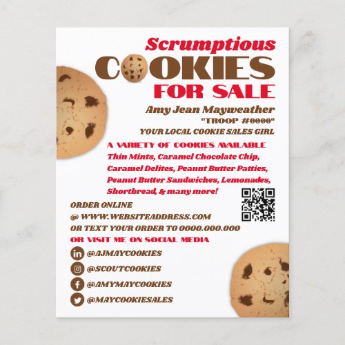 Cookies Logo Cookie Sales Fundraising Flyer
