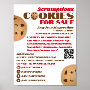Cookies Logo, Cookie Sales Fundraising Poster