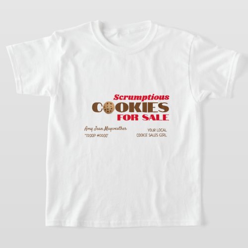 Cookies Logo Cookie Sales Fundraising T_Shirt