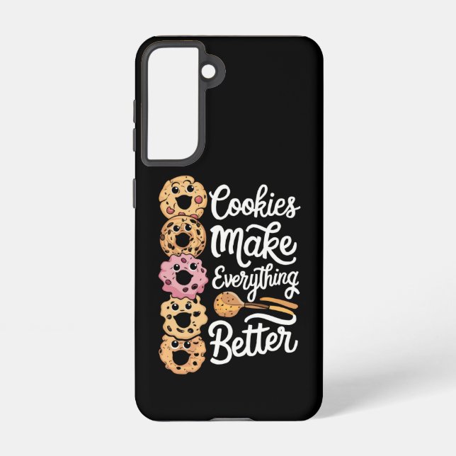 Cookies Make Everything Better Funny Christmas Samsung Galaxy Case (Back)