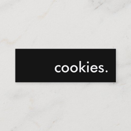 cookies. business cards