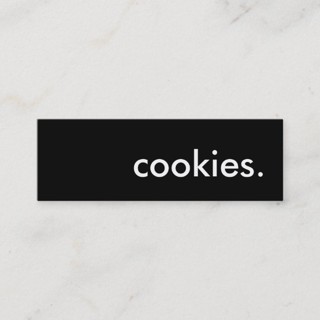 cookies. mini business card (Front)