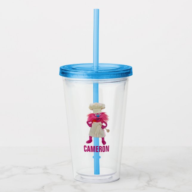 Cookie's Monster Food Truck | Gonger Posing Acrylic Tumbler (Front)