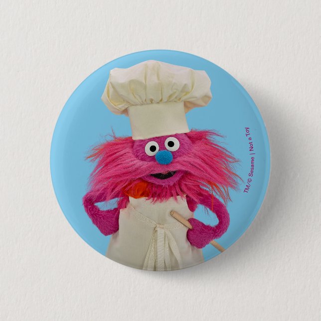 Cookie's Monster Food Truck | Gonger Posing Button (Front)
