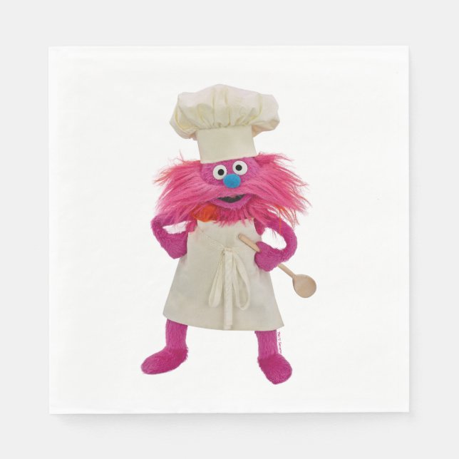 Cookie's Monster Food Truck | Gonger Posing Napkins (Front)