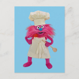 Cookie's Monster Food Truck   Gonger Posing Postcard