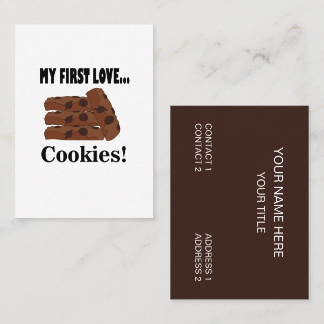 Cookies My First Love Biscuit Business Card (Front/Back)