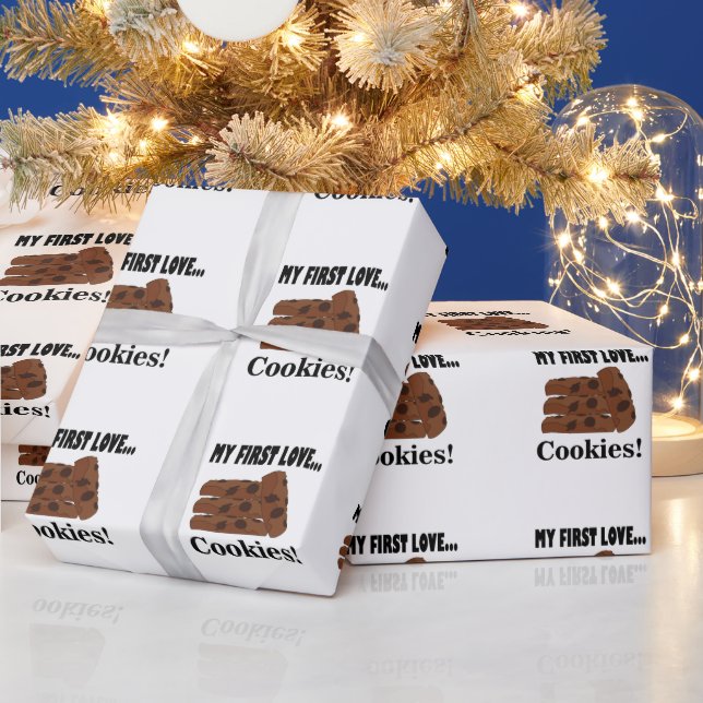 Cookies My First Love Cookies Biscuit  Wrapping Paper (Holidays)