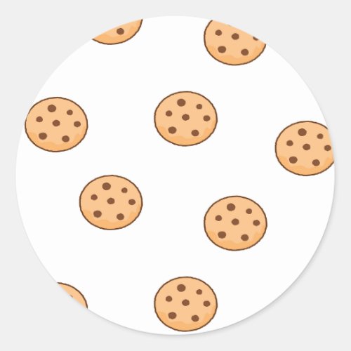 cookies on white classic round sticker