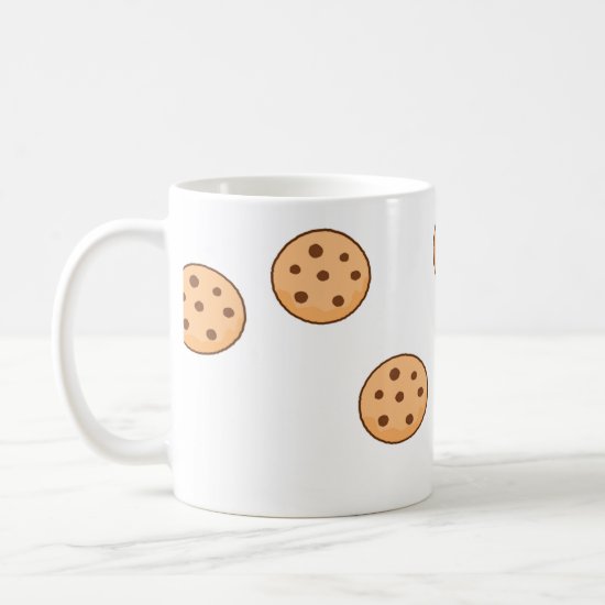 cookies on white coffee mug