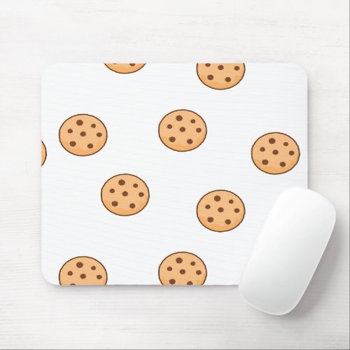 cookies on white mouse pad