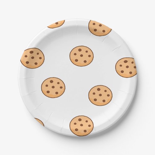 cookies on white paper plates