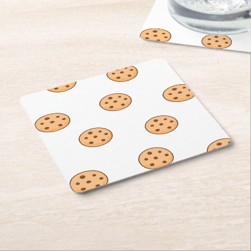 cookies on white square paper coaster