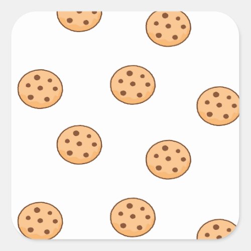 cookies on white square sticker