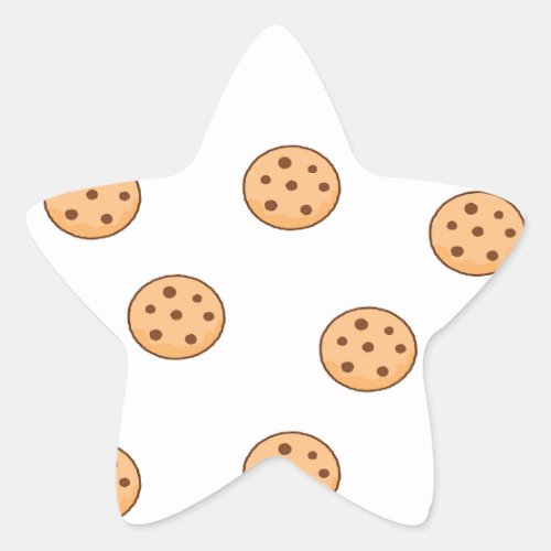 cookies on white star sticker