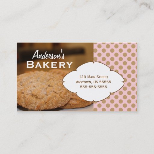 Customizable Cookies Photo Bakery Business Card