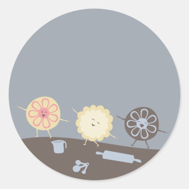 Cookies playing baker baking kitchen gift tag stic (Front)