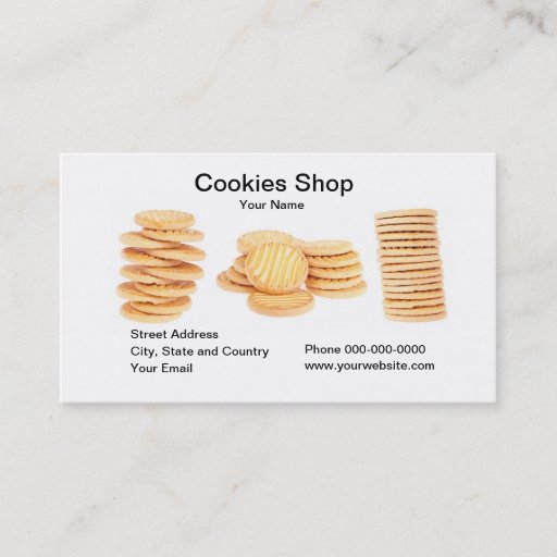 Customizable Cookies Shop Business Card Business Card Templates