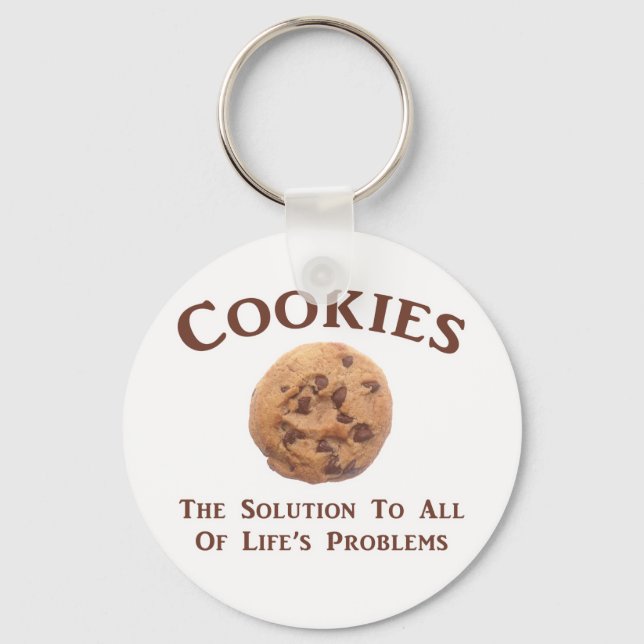 Cookies solve Problems Keychain (Front)