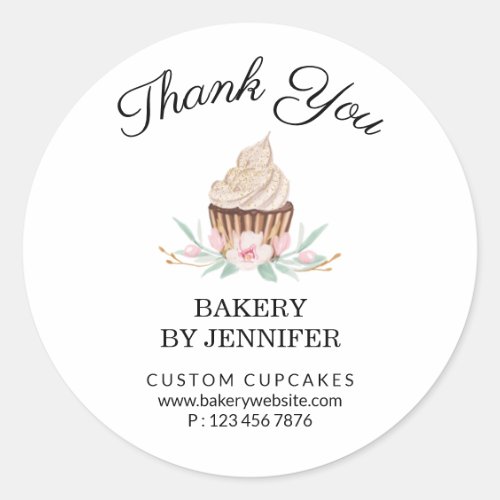 Cookies Sweets Pastry Catering thank you Classic Round Sticker