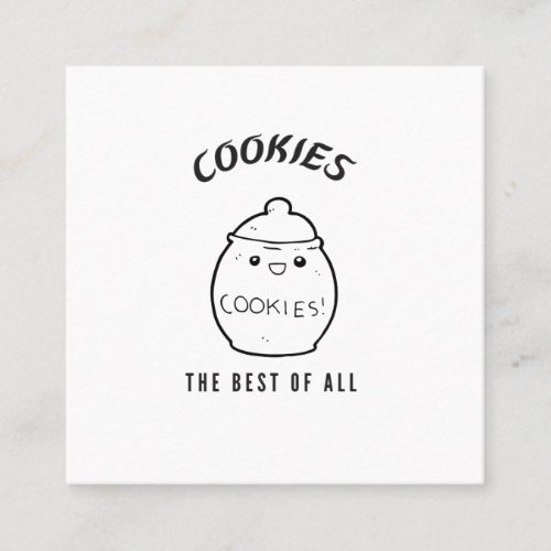 Cookies the best of all square business card