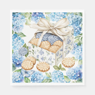 Cookies with Hydrangea Flowers Napkins