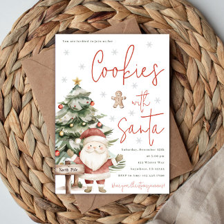 Cookies With Santa Invitation