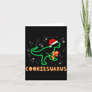 Cookiesaurus Christmas Dinosaur Rex Sugar Cookie  Card