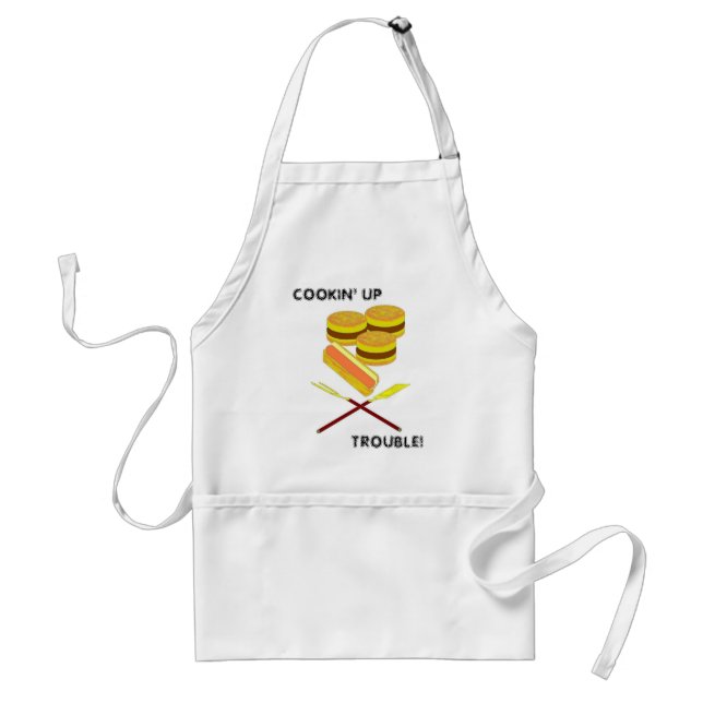 COOKIN' UP TROUBLE! ADULT APRON (Front)