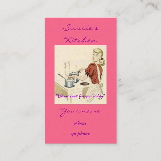 cooking 50's business card (Front)